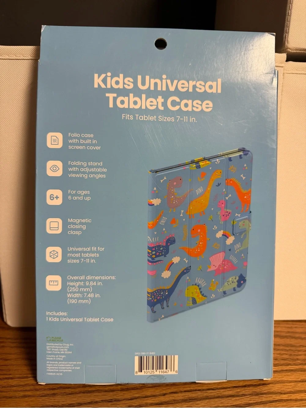 NWT Kids Universal Dinosaur Tablet Case Folio Stand Fits 7